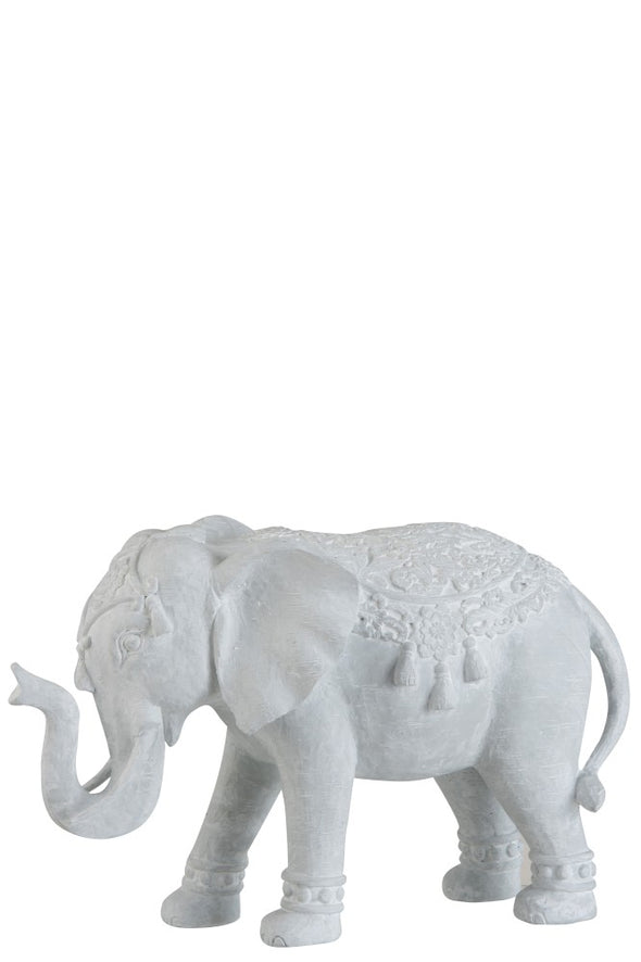 Decorațiune elefant oriental alb
