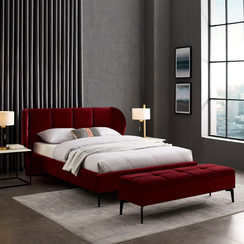 Bancă Galina INOSIGN, roșie, 140 cm - LunaHome.ro