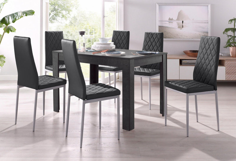 Masă de sufragerie Lynn, culoare ardezie, 120 cm - LunaHome.ro