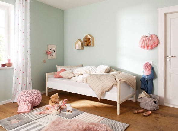 Pat pentru copii Lüttenhütt Janne, din lemn masiv de pin, 90x200 cm - LunaHome.ro