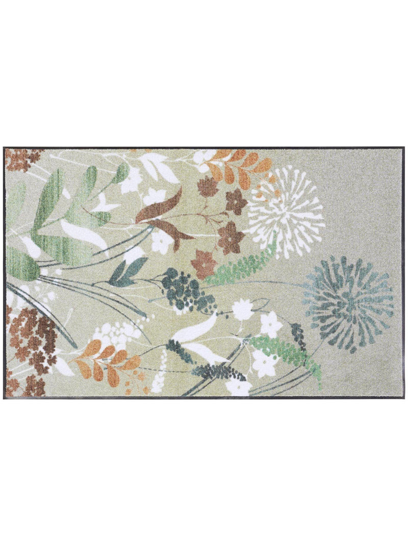 Covor lavabil Wash&dry cu model floral, ideal pentru spatii intens circulate, 60x85 cm - LunaHome.ro