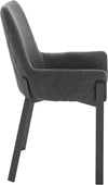 Set 2 scaune Lome cu tapiterie antracit, picioare metalice - LunaHome.ro