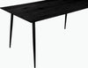 Masă de sufragerie Eadwine cu blat din MDF negru, 160x90 cm - LunaHome.ro