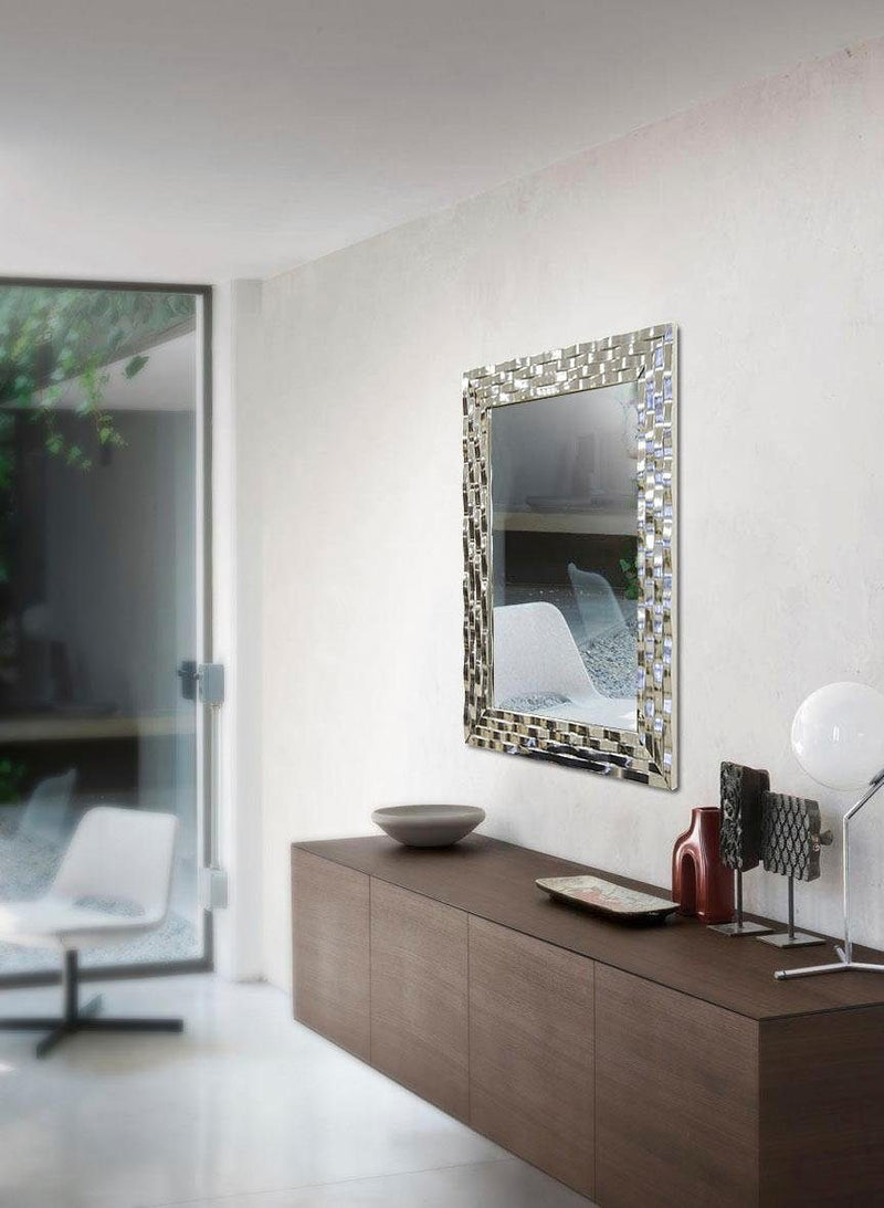 Oglindă decorativă Leonique Bilbao cu rama din lemn - LunaHome.ro