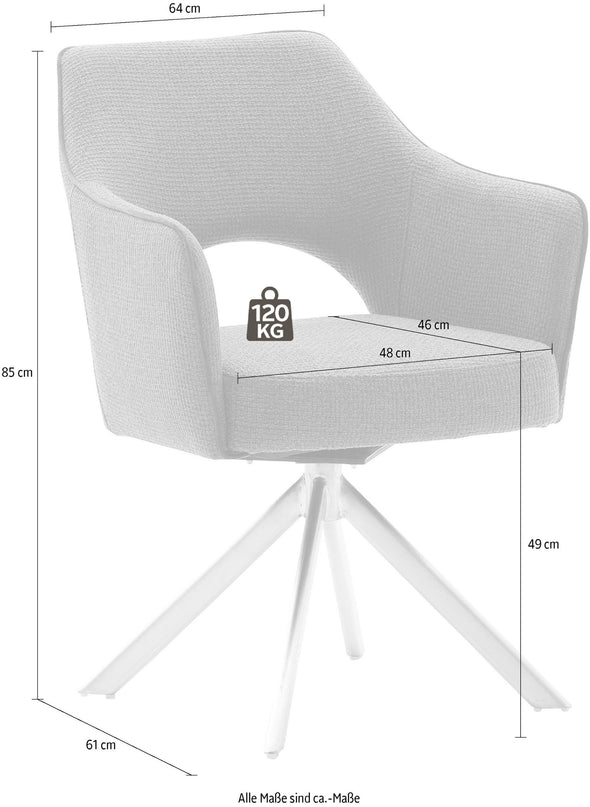 Set 2 scaune Tonala MCA cu tapiterie antracit, picioare din metal - LunaHome.ro