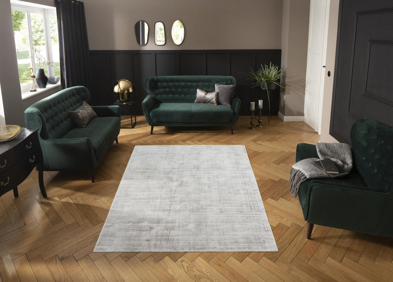 Covor Soley Leonique, din viscoza, argintiu, 160x230cm - LunaHome.ro