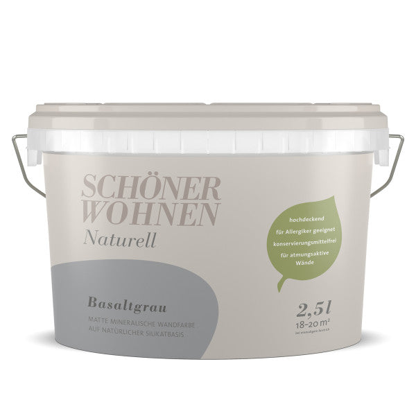 Vopsea perete SCHÖNER WOHNEN, 2,5l, Gri bazalt