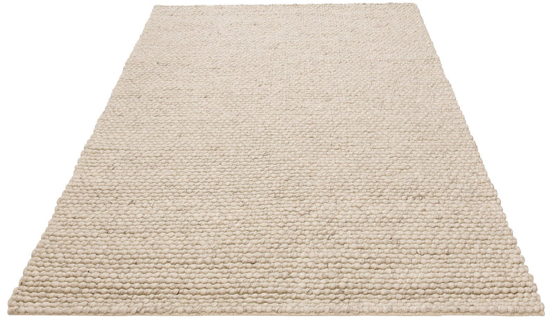 Covor Titan din lana si viscoza, model cu noduri, bej 120x180 cm - LunaHome.ro