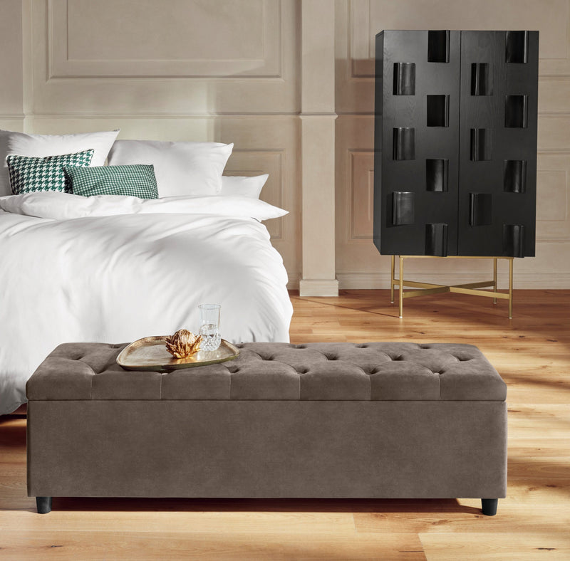 Bancă Relaxy GMK Home & Living, bej, 120 cm - LunaHome.ro