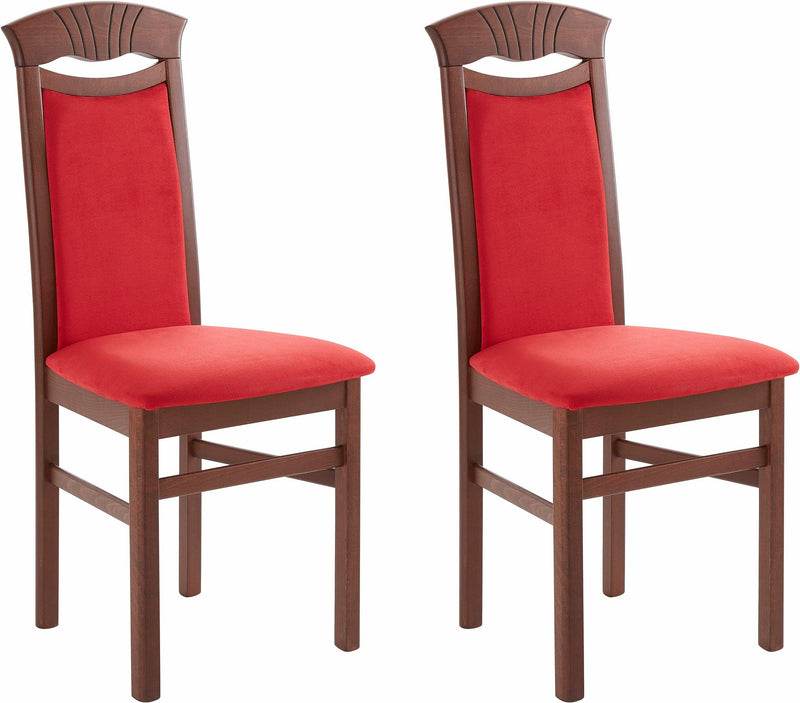 Set 2 scaune Franz DELAVITA, wenge/rosu - LunaHome.ro