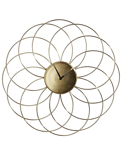 Ceas de perete auriu Swirl