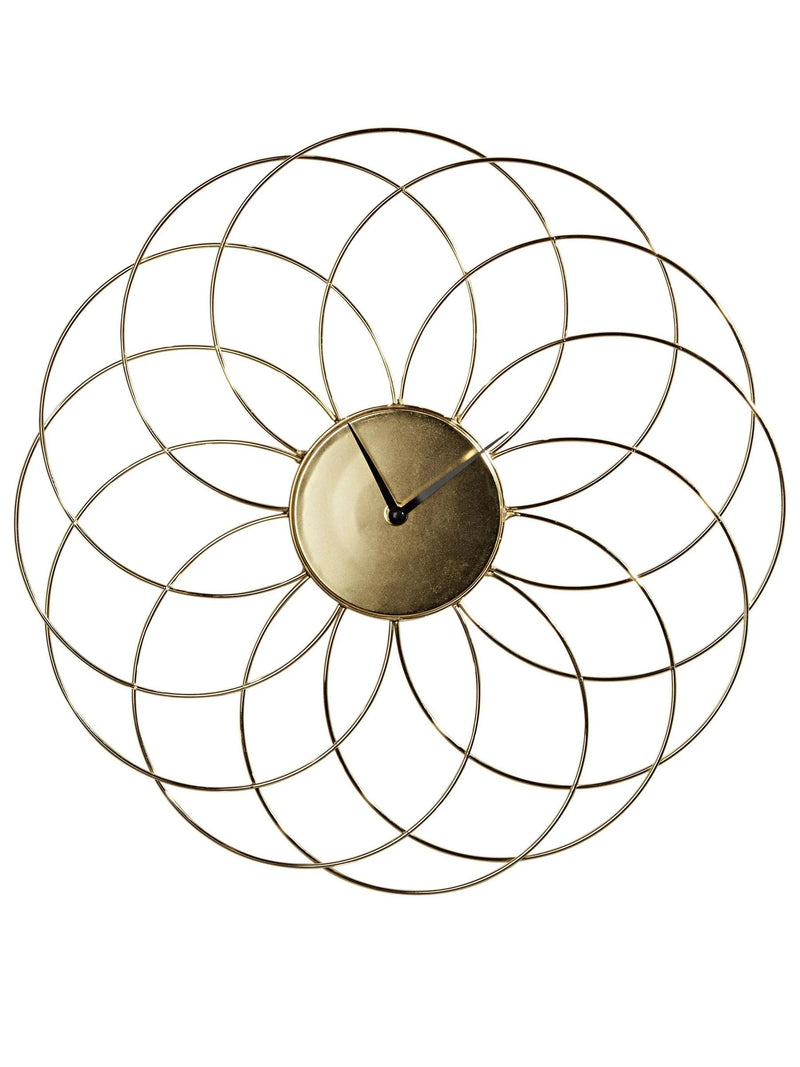 Ceas de perete auriu Swirl