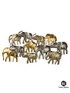 Decor de perete elefanți aurii