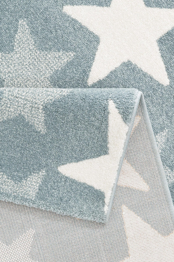 Covor pentru copii Stars cu fire scurte, albastru 80x150 cm - LunaHome.ro