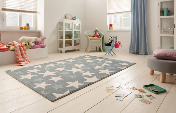 Covor pentru copii Stars, albastru