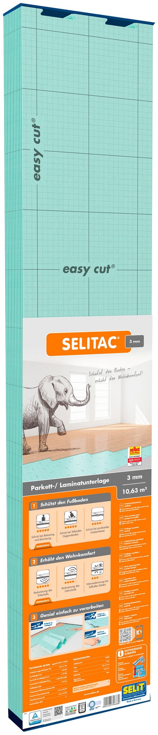 Placă izolare fonică Selit footfall SELITAC - LunaHome.ro