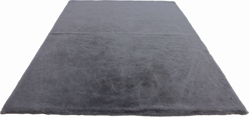 Covor Mombert Andas, gri închis cu aspect de blana de iepure 80x150 cm - LunaHome.ro