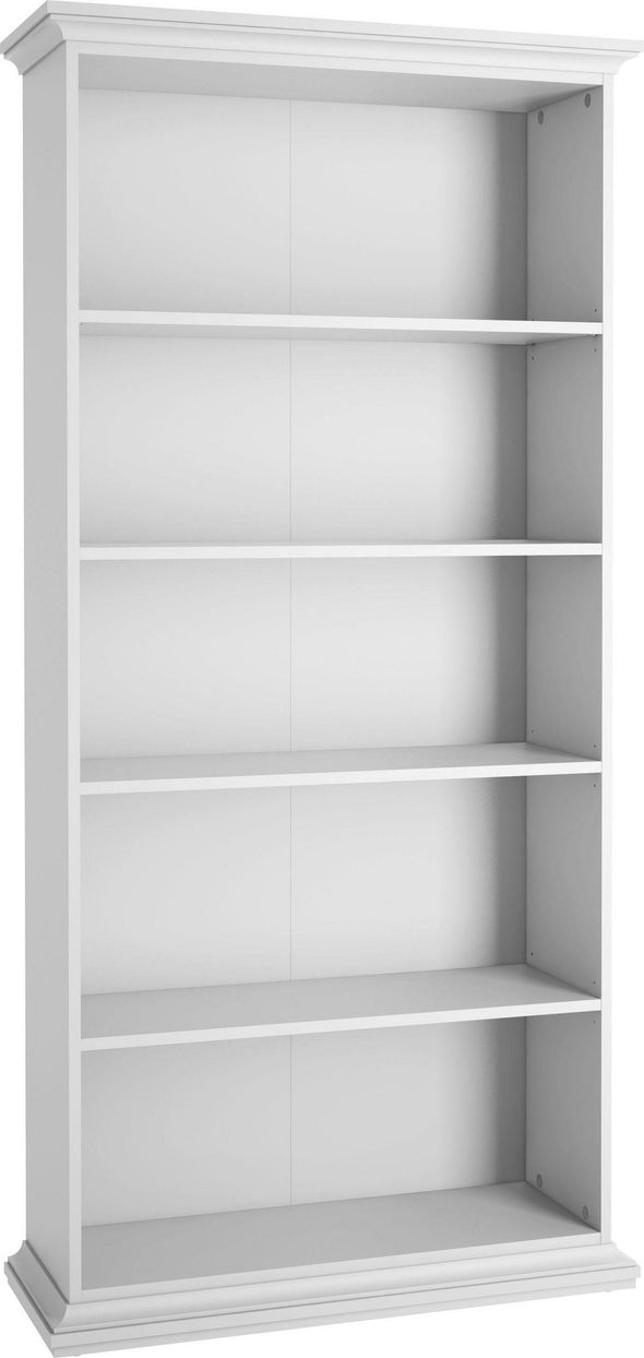 Bibliotecă Paris, albă, 200 cm - LunaHome.ro