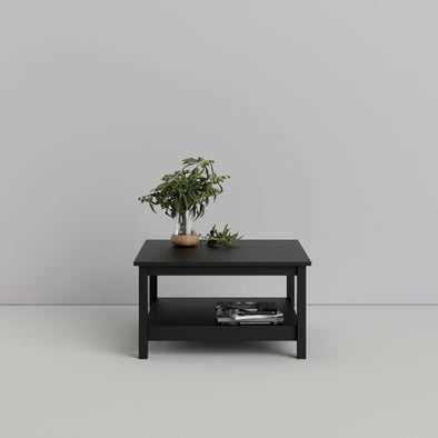 Masuta de cafea Madrid din PAL si Mdf neagra, 81x81 cm - LunaHome.ro