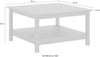 Masuta de cafea Madrid din PAL si Mdf neagra, 81x81 cm - LunaHome.ro