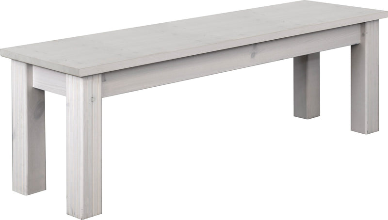 Bancheta Skanderborg din lemn masiv de pin, 140 cm lungime - LunaHome.ro