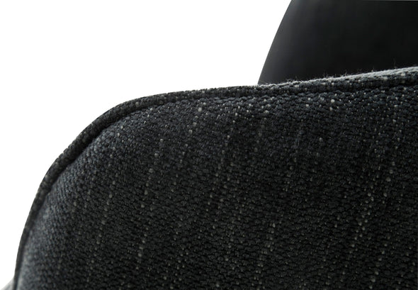 Set 2 scaune Sassello MCA cu tapiterie antracit, picioare din metal negru - LunaHome.ro