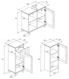 Set mobilier baie Venezia Landhaus (3 buc) - LunaHome.ro