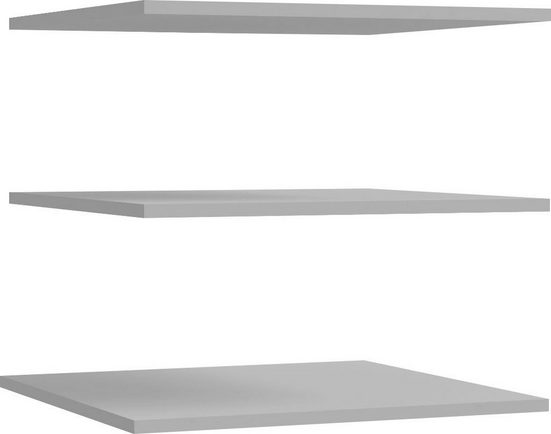 Raft pentru dulap FORTE, gri, 43 cm (set, 3 piese) - LunaHome.ro