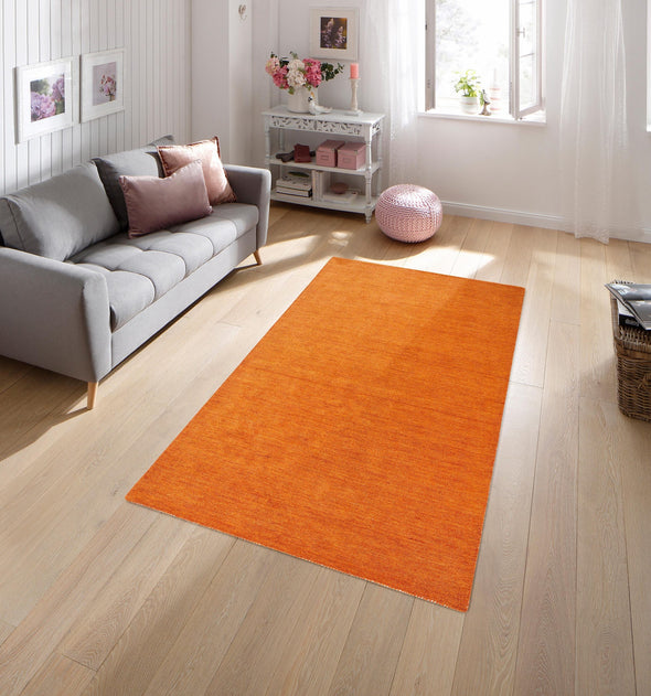 Covor de lână Gabbeh Uni THEKO Exklusiv, terra, 160x230 cm - LunaHome.ro