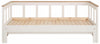 Pat extensibil alb, din lemn masiv, Aira 90-180x200 cm - LunaHome.ro