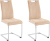 Set 2 scaune Home Affaire din microfibra bej cu cadru din metal - LunaHome.ro
