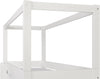 Baldachin alb din lemn masiv de pin, pentru pat de copii - LunaHome.ro