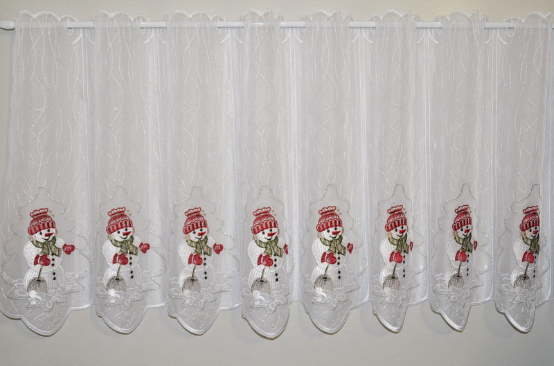 Perdea broderie Plauen Oameni de zăpadă - LunaHome.ro
