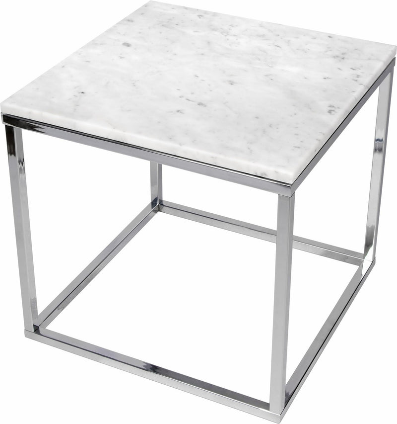 Masuta de cafea Prerie cu blat din marmura si cadru metalic, 50x50 cm - LunaHome.ro