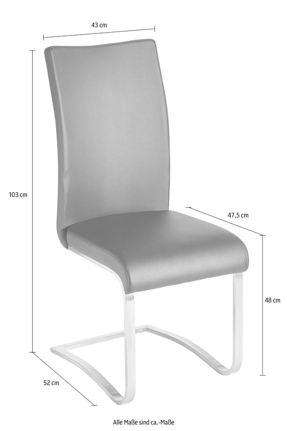 Set 4 scaune Arco din piele ecologica neagra, cadru din metal - LunaHome.ro