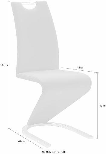 Scaun Amado MCA, din piele ecologica gri (set, 2 buc.) - LunaHome.ro
