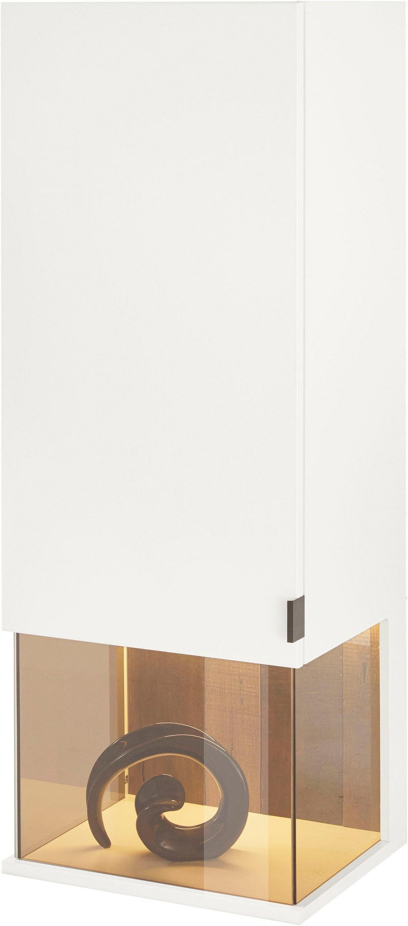 Vitrina Modena din MDF si sticla, functie push-to-open, 40 cm latime - LunaHome.ro