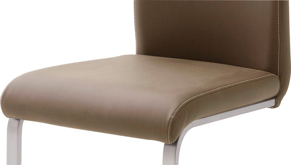 Set 2 scaune cantilever Pescara din piele ecologica, cadru din metal - LunaHome.ro