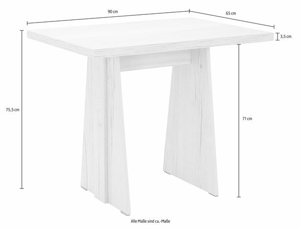 Masă »Hanau« din PAL culoare fag natur, 90x65 cm - LunaHome.ro