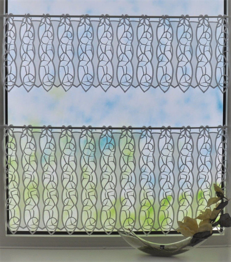 Perdea brodată Roma Plauen, 32x90 cm - LunaHome.ro