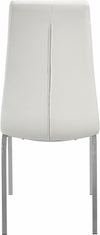 Set 2 scaune Lila din piele ecologica alba, cadru din metal - LunaHome.ro