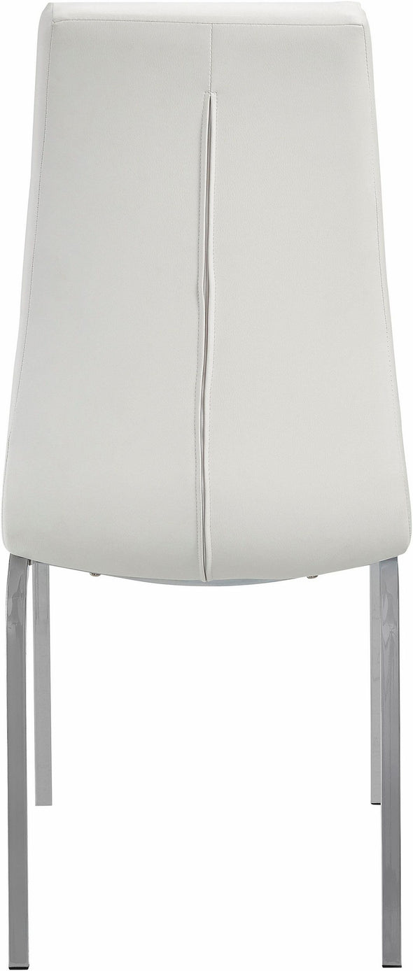 Set 2 scaune Lila din piele ecologica alba, cadru din metal - LunaHome.ro