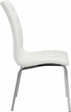 Set 2 scaune Lila din piele ecologica alba, cadru din metal - LunaHome.ro