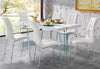 Set 2 scaune Lila din piele ecologica alba, cadru din metal - LunaHome.ro