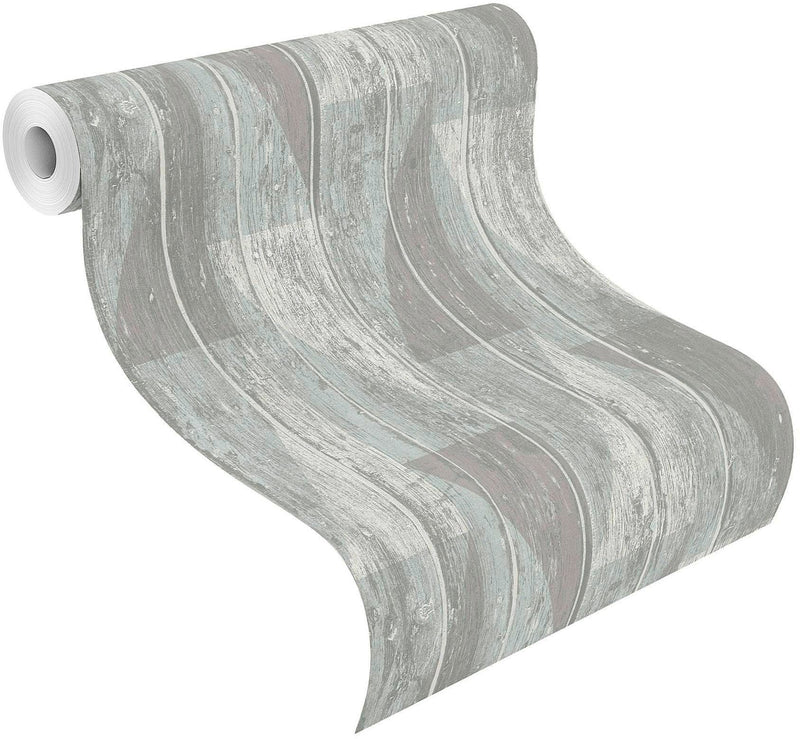Tapet texturat gri/verde 0,53 mx 10,05 m