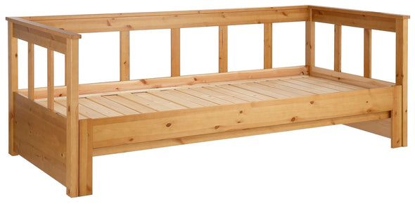 Pat extensibil din lemn de pin natur, Aira 90-180x200 cm - LunaHome.ro