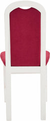 Set 2 scaune Apollon din lemn de fag cu tapiterie din microfibra rosie - LunaHome.ro