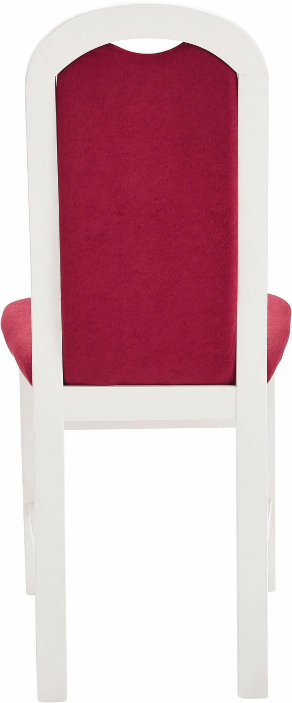 Set 2 scaune Apollon din lemn de fag cu tapiterie din microfibra rosie - LunaHome.ro