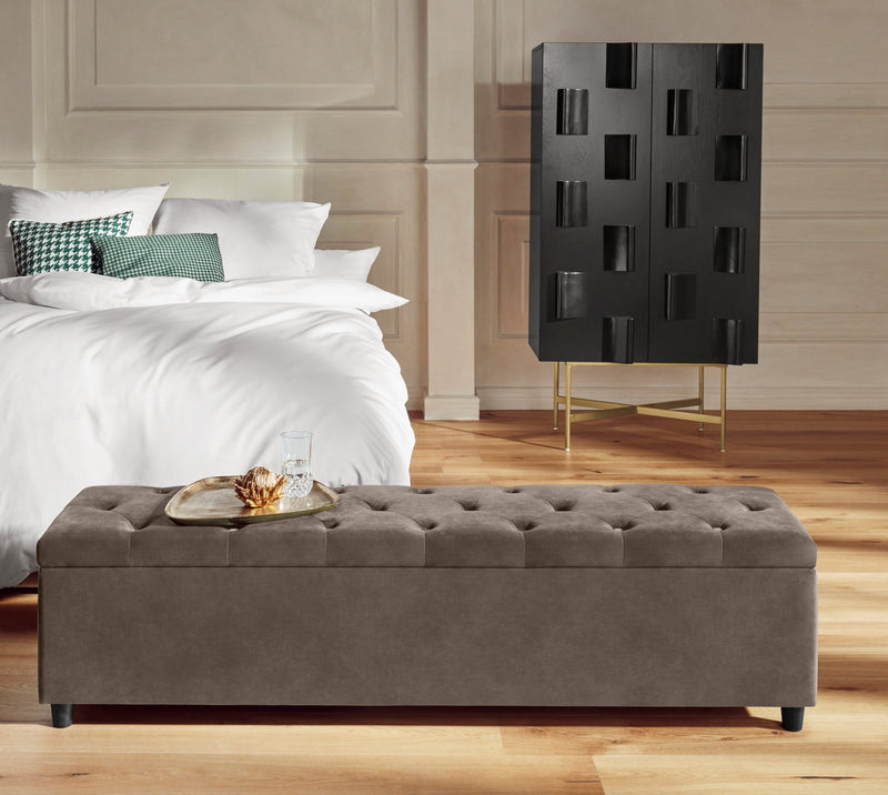 Banca Relaxy GMK Home & Living, bej, 140 cm - LunaHome.ro