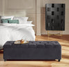 Bancheta Relaxy cu depozitare, din catifea gri, 120 cm - LunaHome.ro